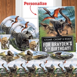 *Jurassic Dinosaur PERSONALIZED Party Pack for 8